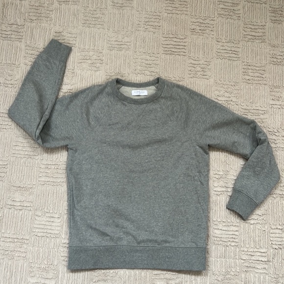 EVERLANE French terry crewneck long sleeve gray sweatshirt 100% cotton EUC XS - Picture 2 of 16